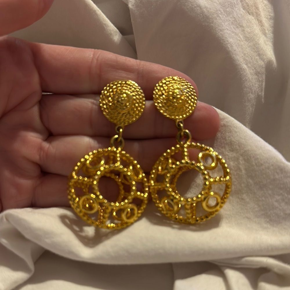 Chic Gold Statement Earrings